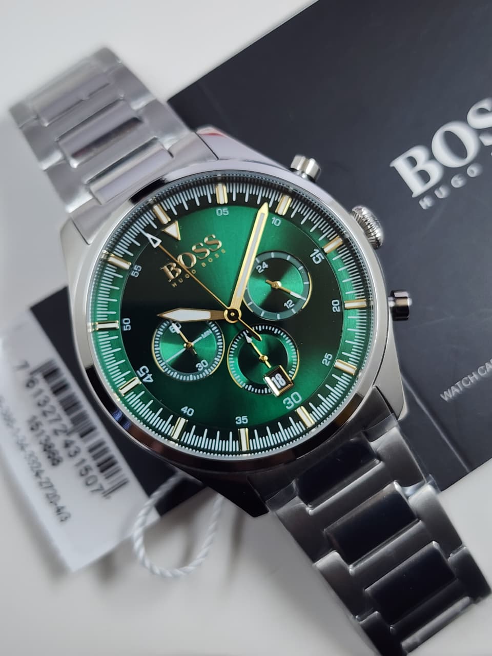 Hugo Boss Volane Chronograph Green Dial Men's Watch - 1513888