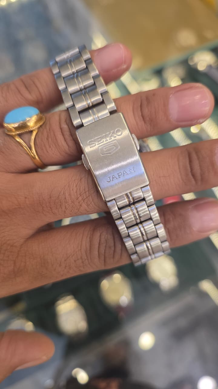 Seiko5 Automatic Railway Black Dial Day Date 37mm