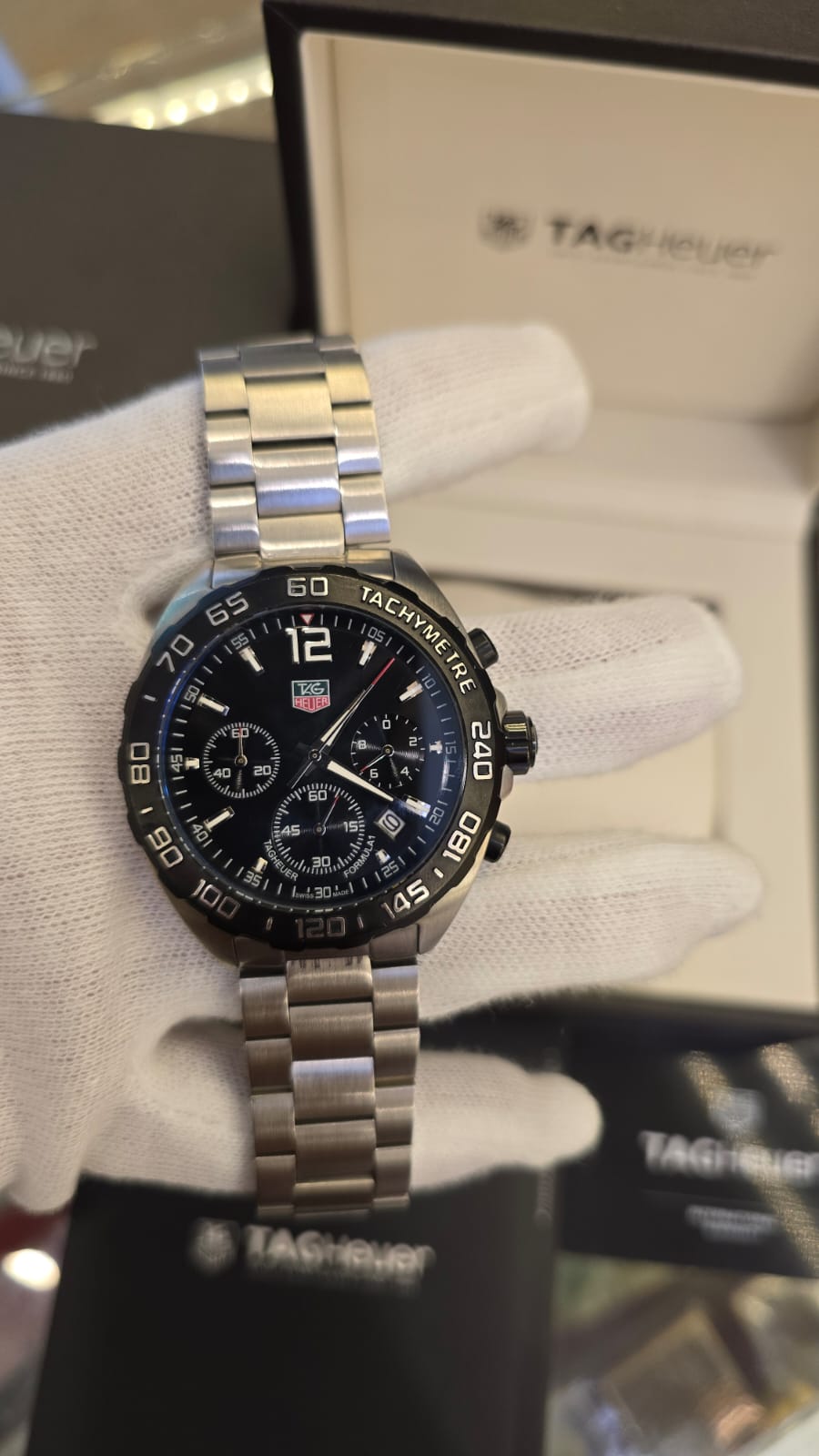 TAG Heuer Formula 1 Chronograph - Black Dial Steel Bracelet