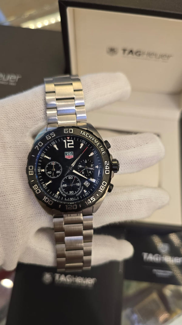 TAG Heuer Formula 1 Chronograph - Black Dial Steel Bracelet