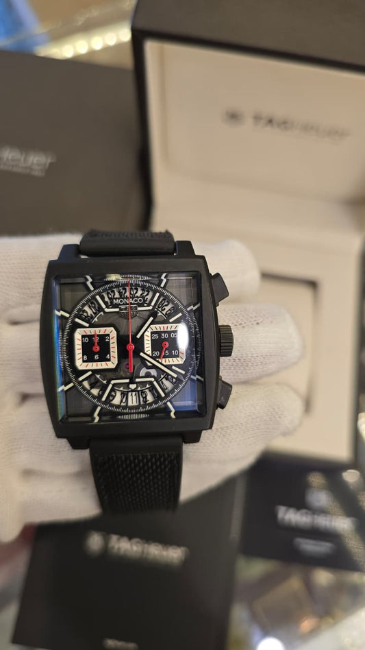 TAG Heuer Monaco Chronograph Calibre Heuer 02 - Black Skeleton Dial