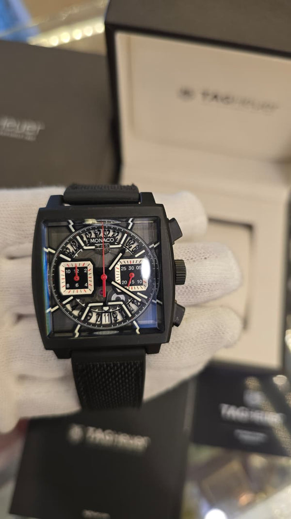 TAG Heuer Monaco Chronograph Calibre Heuer 02 - Black Skeleton Dial