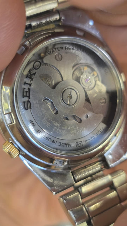 Seiko5 Automatic Railway Black Dial Day Date 37mm